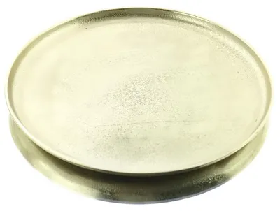 Produktbild von Weihnachtlicher Dekoteller Goldfarben Ø 20,25 cm - Aluminium