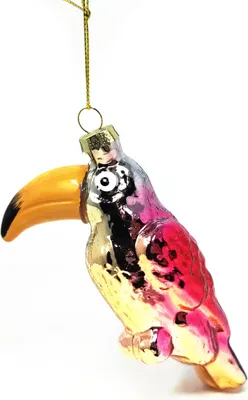 Produktbild von Weihnachtskugel Tukan pink