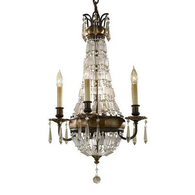 Produktbild von Elstead Bellini Kronleuchter E14 4-fach Oxidierte Bronze, Britische Bronze