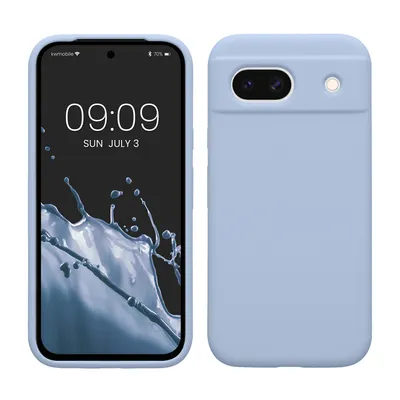 Produktbild von kwmobile Handyhülle für Google Pixel 8a Hülle, für Pixel 8a Case - Hülle Silikon - kabelloses Laden - Hellblau matt