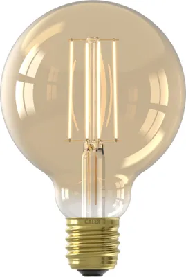 Produktbild von Calex LED Lampe E27, G95, Filament, Vintage Gold, 2100K Warmweiß Licht, dimmbar