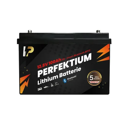 Produktbild von Perfektium LiFePO4 Batterie 12.8V 100Ah mit Smart BMS & Bluetooth 4.0