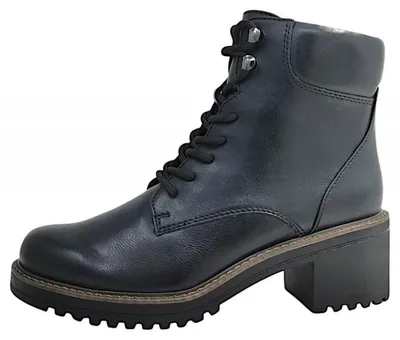 Image de Chaussures de ville pour femmes Marco Tozzi, bottines, chaussures à lacets, bottes, couleur noire, style décontracté