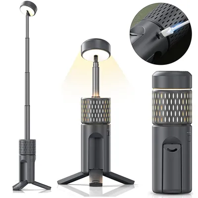 Produktbild von Teleskop-Campinglampe,wiederaufladbar 5400 mAh,wasserdichtes LED-Lagerlicht mit Magnet,tragbare Outdoor-Zeltlampe,ideal für Wandern, Notfälle & Angeln