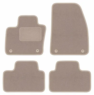 Produktbild von Velours-Fußmatten für Volvo C40 2021- (Schrägheck) – 4-tlg, Beige, passgenau – Wielganizator LUX