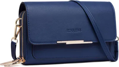 Image de Petit sac à bandoulière en cuirPolyuréthanepour portable Femme Crossbody Sac à bandoulière A-navy Bleu