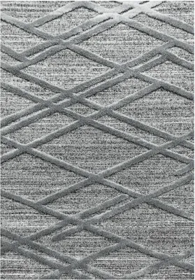Produktbild von Hochflor Teppich Pepe rechteckig, Farbe: Grau, Größe:140x200 cm