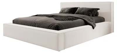 Produktbild von Selsey Bocalio - Polsterbett mit Bouclé-Bezug, Bettkasten und Lattenrost, creme, 160 cm