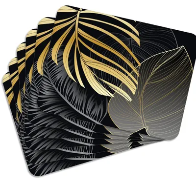Produktbild von MG Design Set aus 6 Kork-Platzsets - Golden Nature 5 - 30 x 40 cm - hitzebeständig & abwischbar, mit Korkrückseite