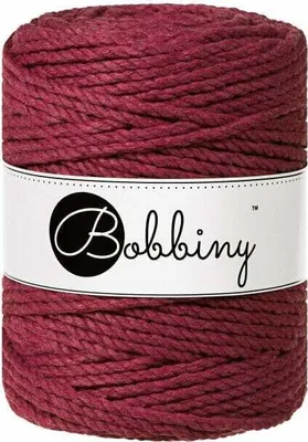 Produktbild von Bobbiny 3PLY Macrame Rope 5 mm 100 m Wine Red Schnur