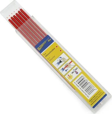 Produktbild von Bleispitz Allesschreibermine rot Ø 2,8 mm 6 Stück - Minen für Tieflochmarker DRY