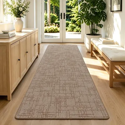 Immagine prodotto di Tappeto antiscivolo lavabile, 80 x 200 cm, color marrone