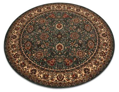 Image de Tapis en laine KASHQAI 4362 410 cercle ornement vert / beige vert cercle 200 cm
