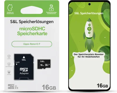 Produktbild von microSD Speicherkarte S&L für Oppo Reno12 F - Speicherkapazität: 16 GB