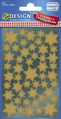 Obrázek produktu pro Avery 52806, Zlato, Permanentní, 76 x 120 mm, Papír, Lesk, 43 kusů