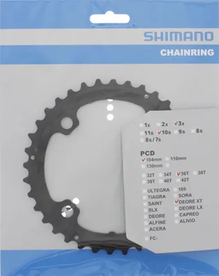 Produktbild von Shimano Deore Xt T781 Kettenblatt Schwarz 36t Schwarz 36t