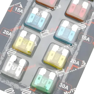 Obrázok produktu pre Poistka plochá zástrčková poistka 19,2 mm RMS sada 10 ks