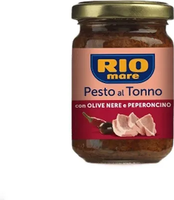 Obrázek produktu pro RIO Mare Italské pesto s tuňákem, černými olivami a chilli 130 g