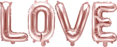 Produktbild von Folienballon Love 140x35cm roségold