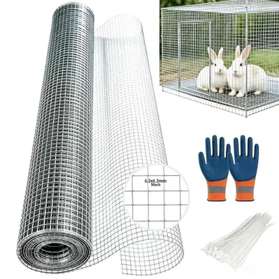 Wühlmausnetz 50 cm x 10 m, 6,3 mm Maschenweite, mit 100 Kabelbindern