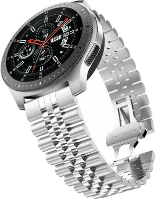 Produktbild von Strap-it Stahlarmband - Kompatibel mit Huawei Watch GT 3Armband 46mmHochwertiger EdelstahlHuawei watch strap Armband mit faltschließe für 22mmArmband Silber