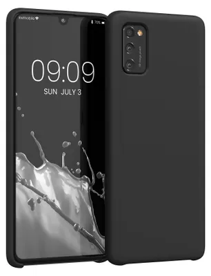 Produktbild von kwmobile Handyhülle für Samsung Galaxy A41 Hülle - Case Silikon - Kabelloses Laden - Schutzhülle Cover in Schwarz