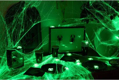 Immagine prodotto di Ragnatela luminosa con ragni - HALLOWEEN - 100 g