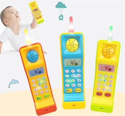 Produktbild von Kind und frühkindliche Bildung Spielzeug Musik Simulation Telefon Kinder Puzzle Cartoon Spielzeug (gelb)