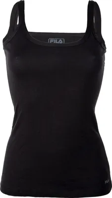 Produktbild von FILA Damen Tank Top - Unterhemd, Rundhals, Single Jersey, einfarbig Schwarz XS