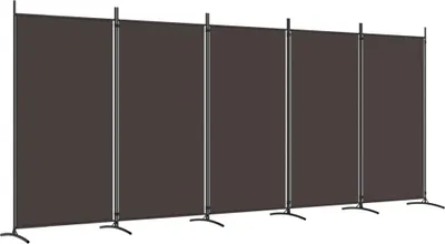 Obrázok produktu pre vidaXL 5 ks Paraván hnedý 433x180 cm Látka