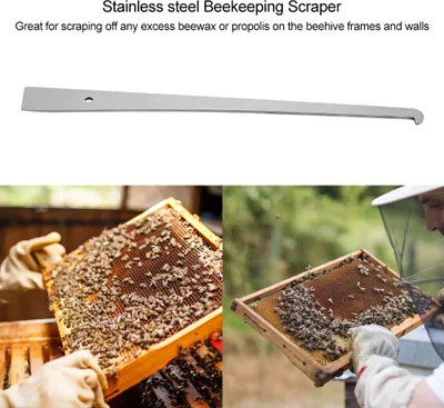 Obrázok produktu pre 1Pc Škrabka na včelie úle z nehrdzavejúcej ocele Nástroj na čistenie včelárskeho náradia