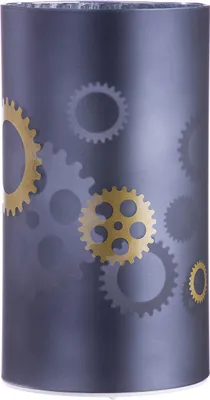 Produktbild von Gilde LED-Leuchter "Urban" dunkelgrau/gold-/silberfarben, mit 15 LEDs benötigte Batterien: 3x AA, mit Timer-Funktion H: 18 cm Ø 10 cm 50105