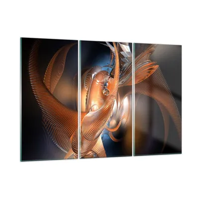 Produktbild von Bilder auf glas - Grafik konzept abstraktion - 105x70cm - Glasbilder - Wandbilder - Kunstdruck - zum Aufhängen bereit - Wanddekoration aus Glas - Glas Bilder - Wandbild auf Glas - GCE105x70-2332