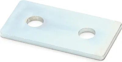 Produktbild von Verbinderplatte I-Typ Nut 5, 20x40mm, Stahl 2mm galvanisch verzinkt