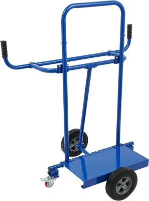 Immagine prodotto di Carrello per lastre, portata 300 kg, carrello a 4 ruote per il trasporto di lastre, finestre, pannelli di legno (blu)
