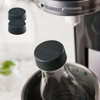 Produktbild von mixcover Ersatzdeckel passend für SodaStream Crystal & Penguin Glasflasche 2er Set
