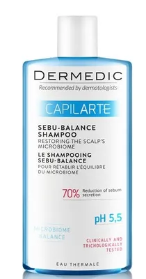Zdjęcie produktu dla Dermedic Capilarte Szampon głęboko oczyszczający 300 ml - do przetłuszczającej się skóry głowy