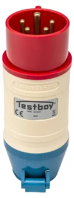 Produktbild von Testboy TV 416A CEE-Adapter, Elektrikerwerkzeug (bruchfestes PE-Gehäuse, kombini