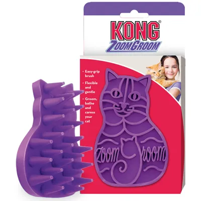 Produktbild von Kong Zoomgroom Katzenmassagebürste Grün Grün One Size