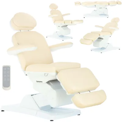 Zdjęcie produktu dla Fotel kosmetyczny elektryczny do salonu kosmetycznego pedicure regulacja 4 siłowniki Cooper z kołyską