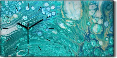 Produktbild von Wandbild Leinwand Bilder Wanduhr Geräuschlos 60x30 Malerei Abstrakte Kunst - schwarze Hände