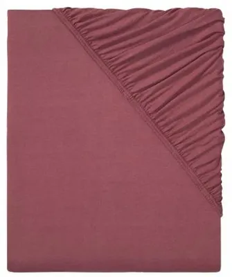 Produktbild von Livarno Home Jersey Spannbettlaken bordeauxrot bis 20 cm Höhe