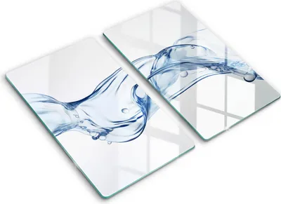 Produktbild von Abdeckung Glas - Küchenabdeckung - 2x30x52 cm - Abdeckplatte -Kristallwasser