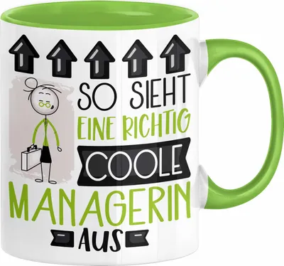 Produktbild von Managerin Geschenk Tasse Lustig Geschenkidee für Managerin Geburtstag So Sieht Eine Richtig Coole Managerin Aus Frauen Spruch (Grün)