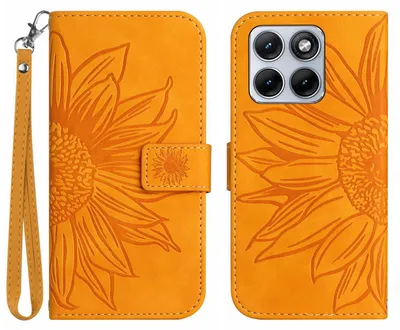 Produktbild von Motorola Edge 70 Fusion Hülle - Coverup Sonnenblume Klapphülle mit Schlüsselband - Gelb