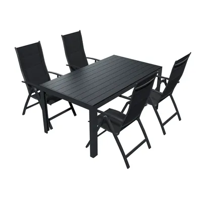 Produktbild von Alu Gartensitzgruppe Gartenmöbel Set Gartenset Sitzgruppe Tisch Essgruppe Sessel