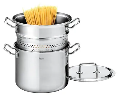 Pasta-Set Edelstahl 22 cm Ø 6,5 L mit Deckel