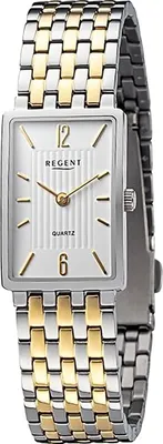 Produktbild von Regent Metall Damen Uhr Armbanduhr Quarz silber gold Metallarmband D2URF1471