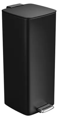 Pedaalprullenbak 30 L, Schwarz, 27x36x65 cm, Edelstahl