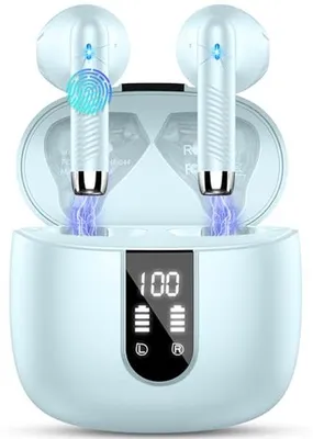 Produktbild von Kabellose Ohrhörer – In-Ear-Kopfhörer – Für Musikwiedergabe – 4 Mikrofone mit ENC-Technologie – 56 Stunden Wiedergabezeit – Schwarz